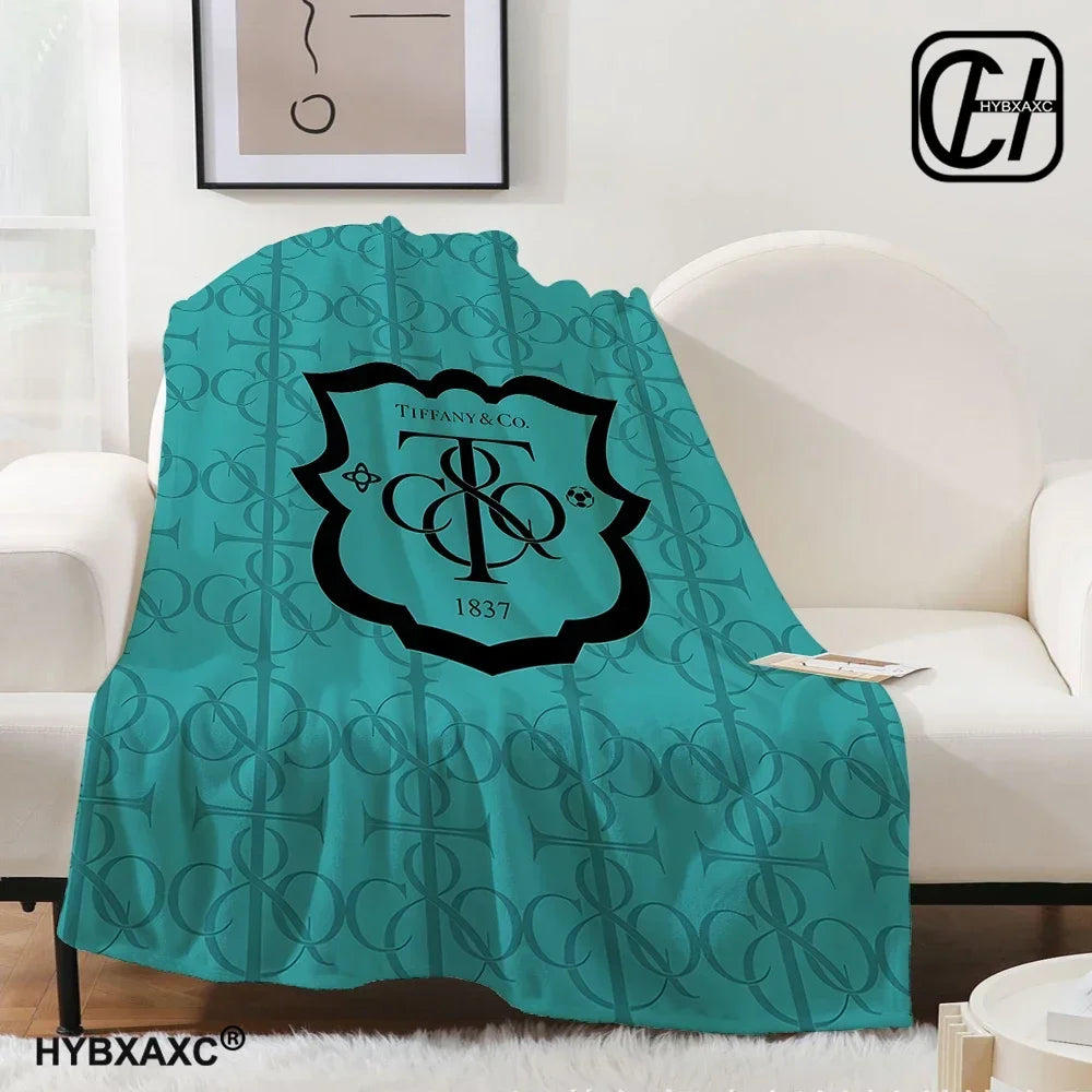 Couverture T-Tiffany Couverture en flanelle Art esthétique Couverture en flanelle bleue