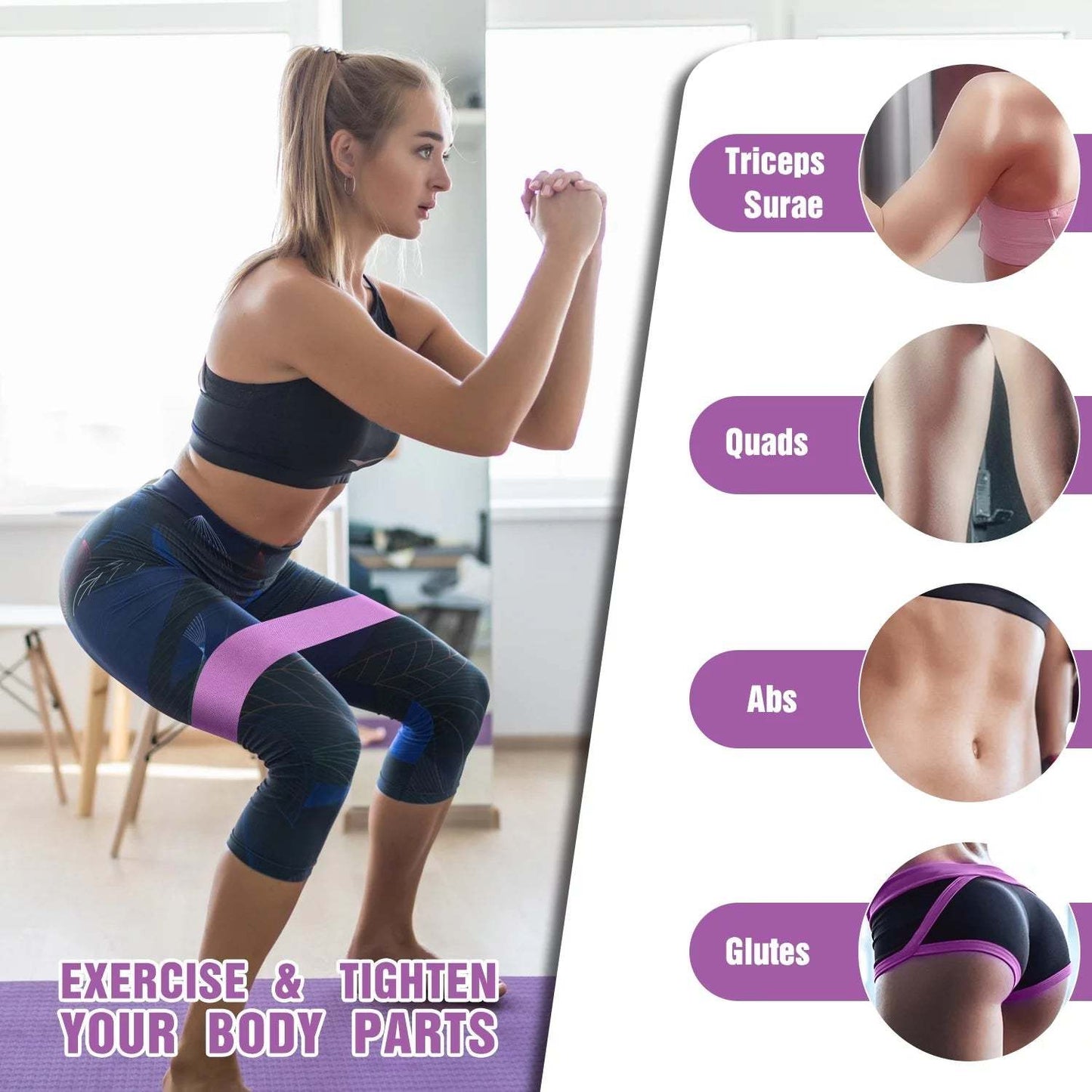 Slip Elastic Booty Bands for Women