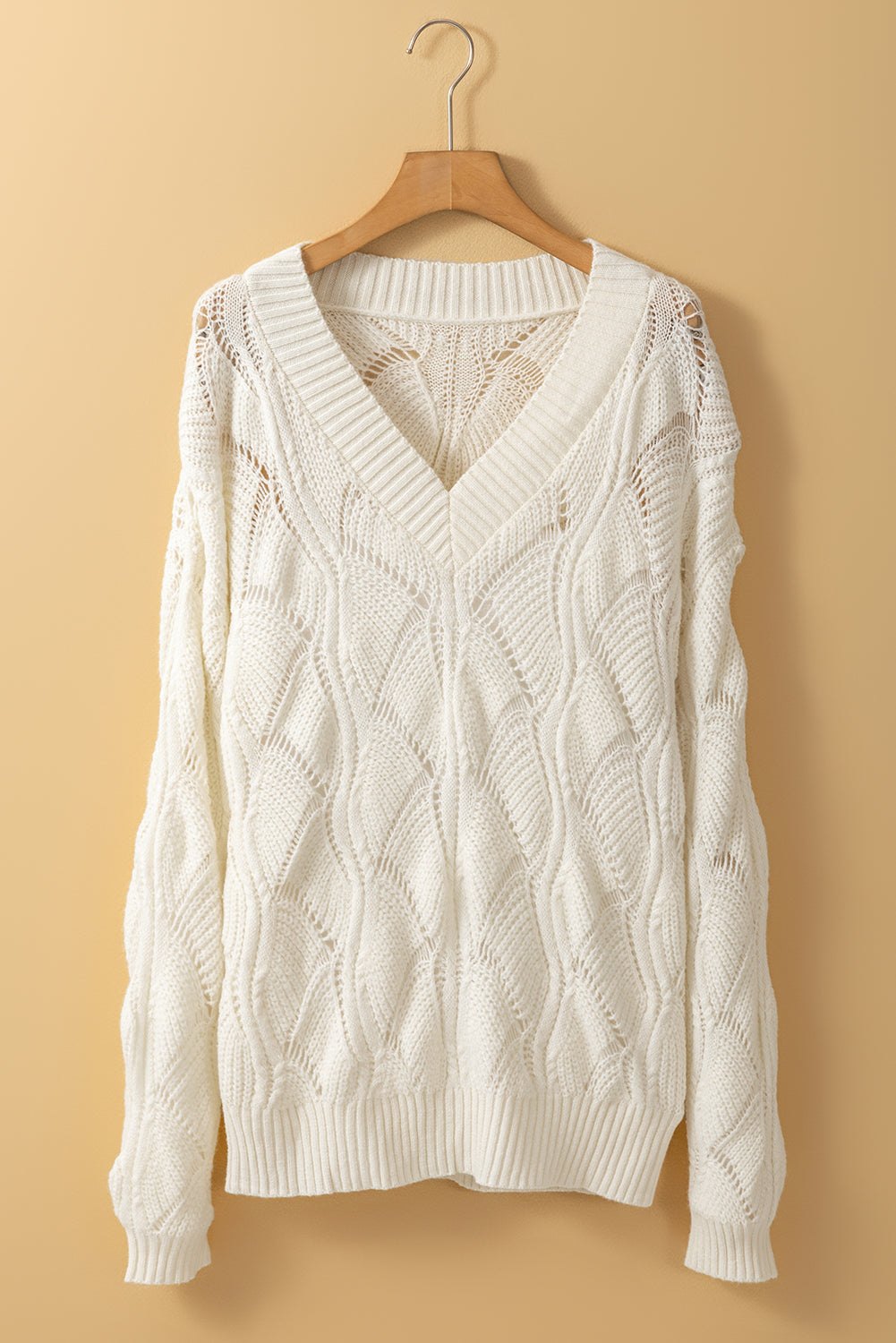 Neck Drop Shoulder Sweater