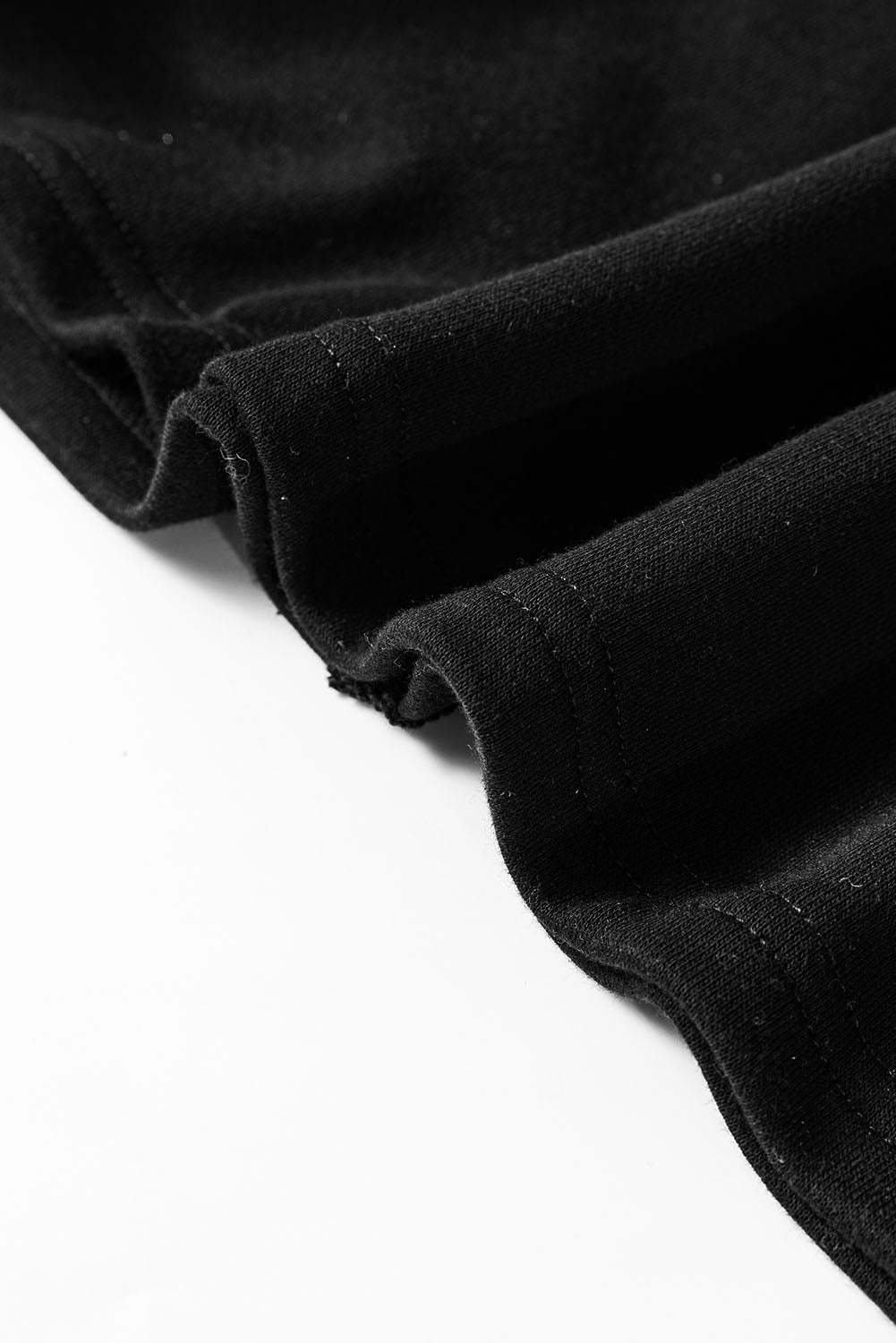 Black Striped Colorblock Fabric details