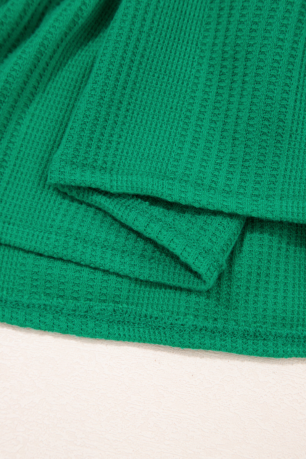 Ensemble débardeur et pantalon côtelés de couleur unie verte