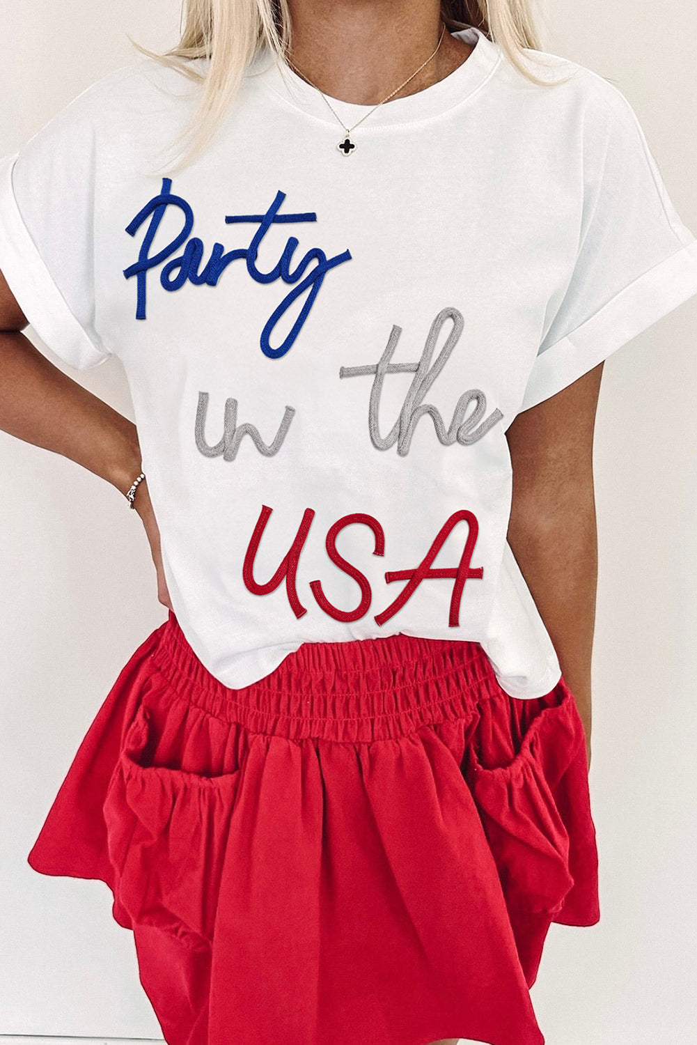 T-shirt graphique « White Party in the USA »