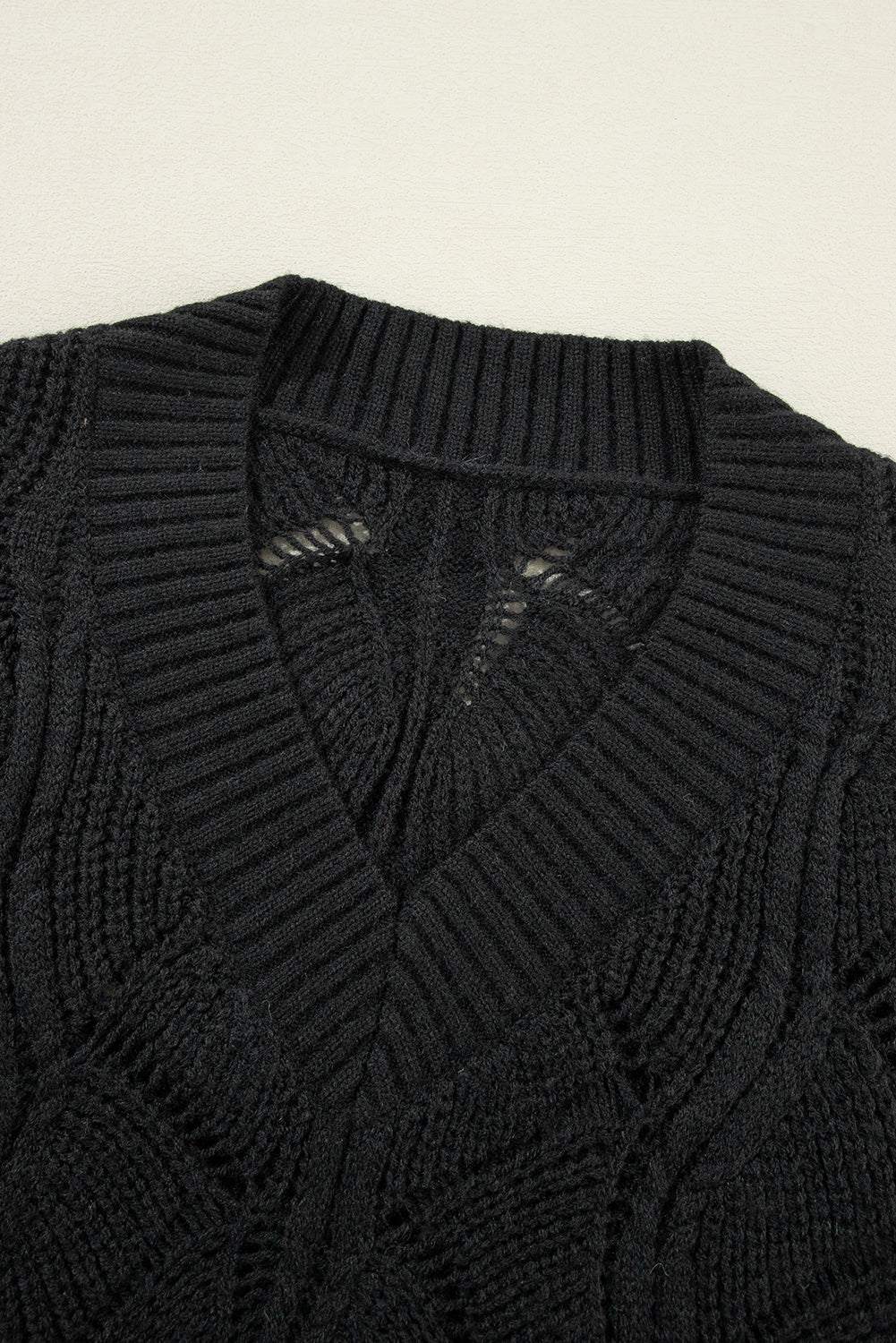 Neck Drop Shoulder Sweater