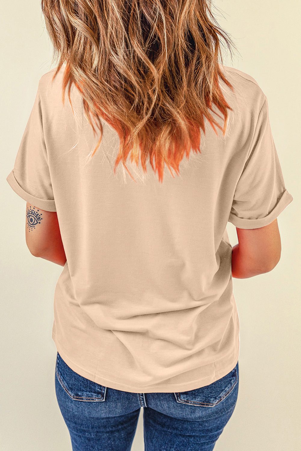 White Rodeo Cowboy Graphic Crewneck T-Shirt with Vintage Western Print