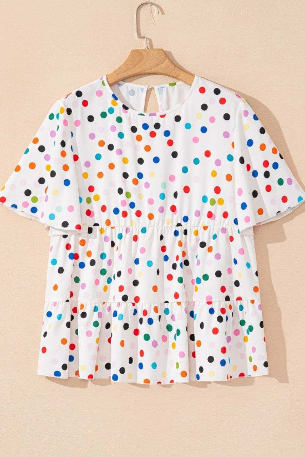 Polka Dot Babydoll Blouse