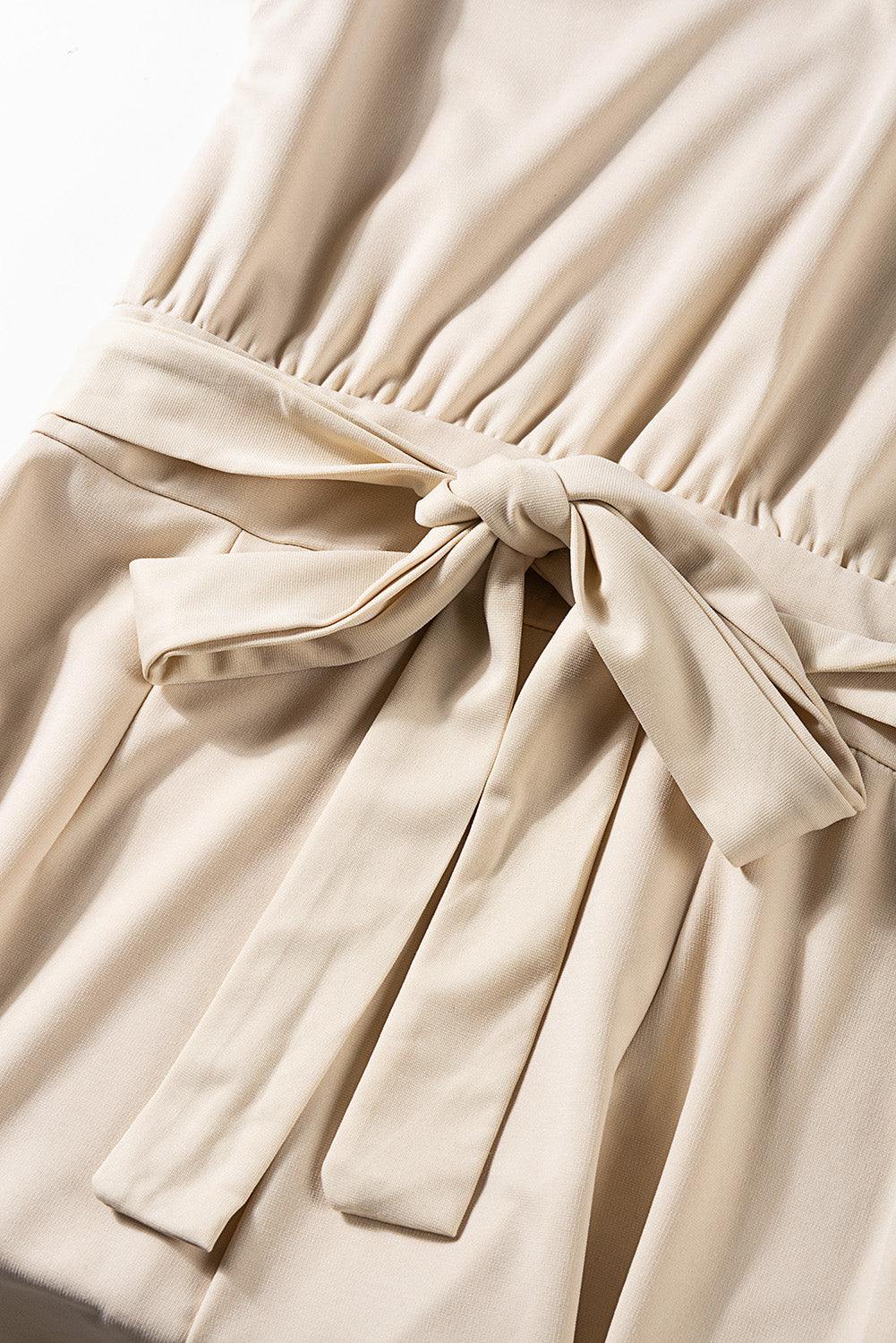 Glam Belted Wide Leg Jumpsuit