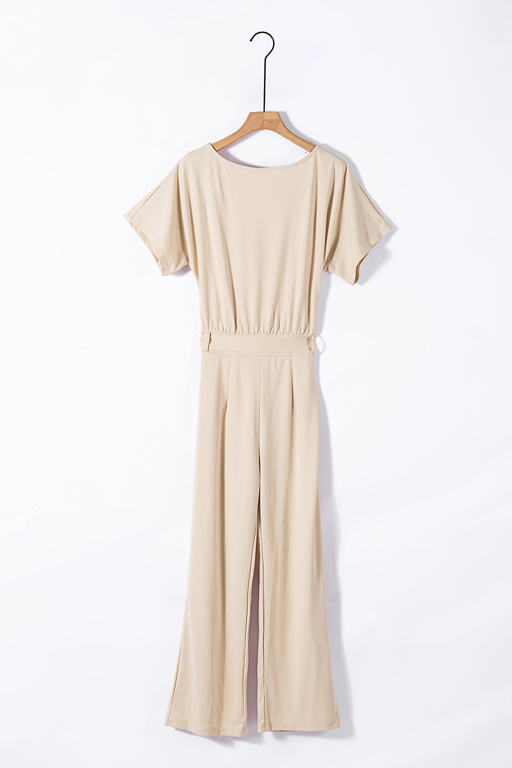 Glam Belted Wide Leg Jumpsuit