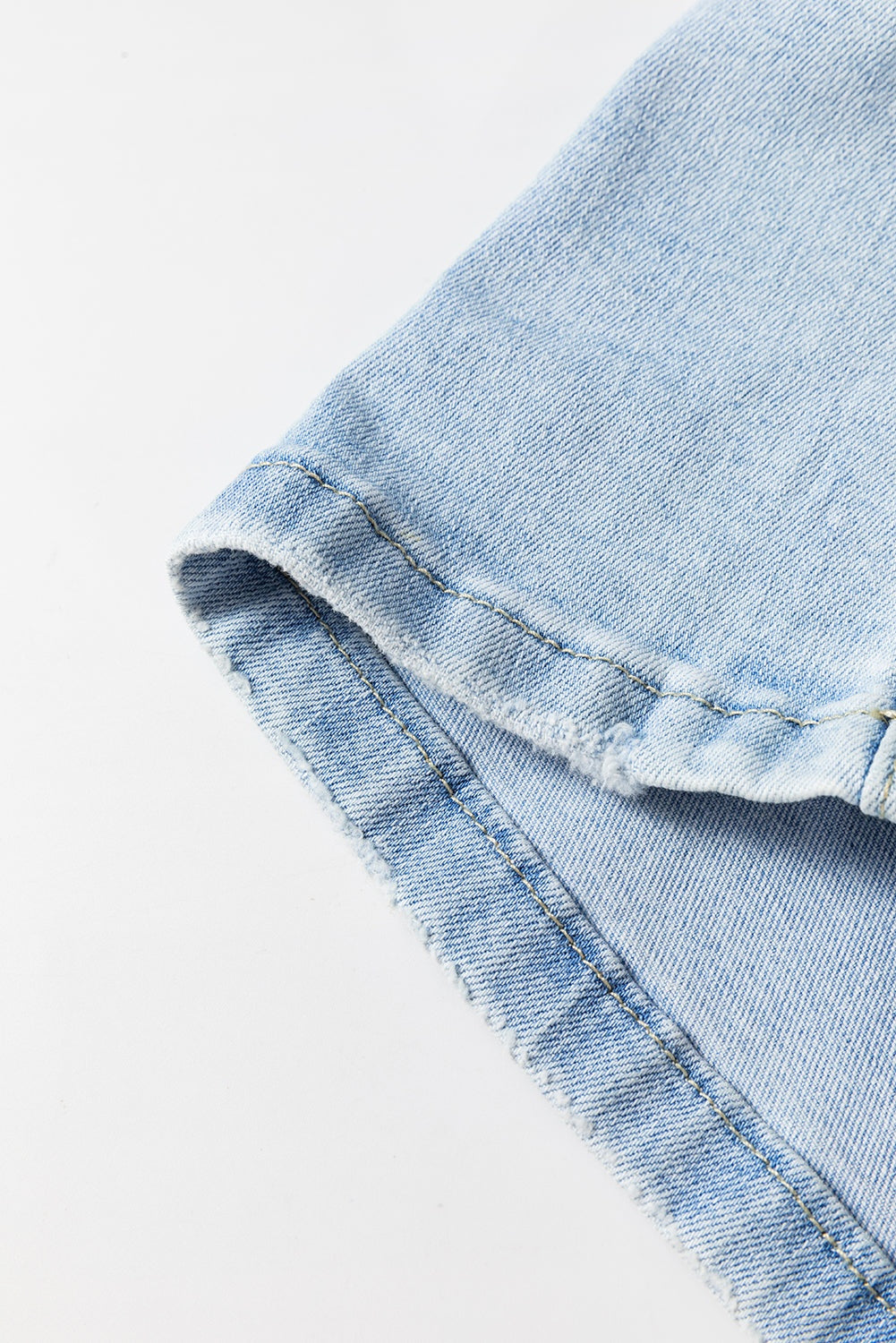 Beau Blue Vintage Light Wash Distressed Flare Jeans full him detail view