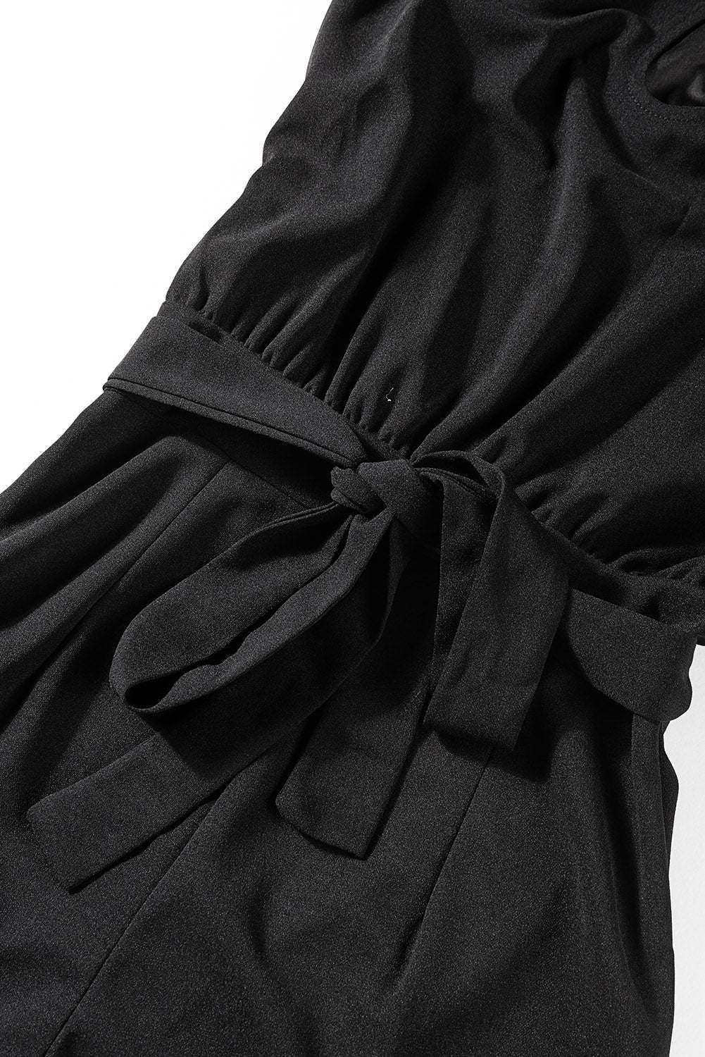 Glam Belted Wide Leg Jumpsuit