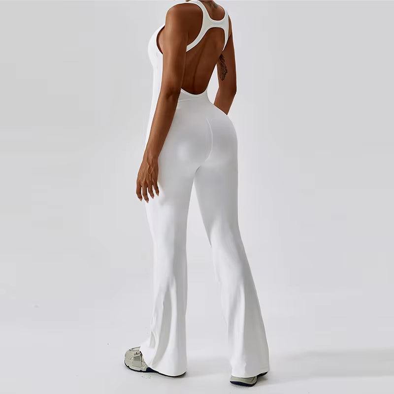Sexy Back V Jumpsuit Gym Set