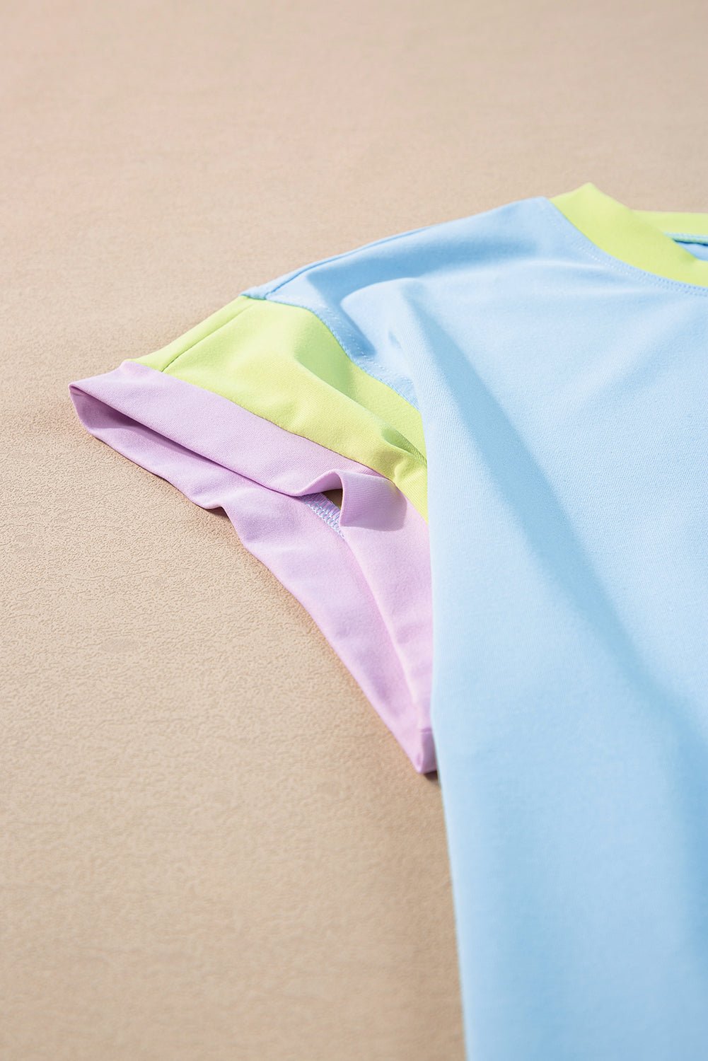 Sky Blue Color Block Sleeve view
