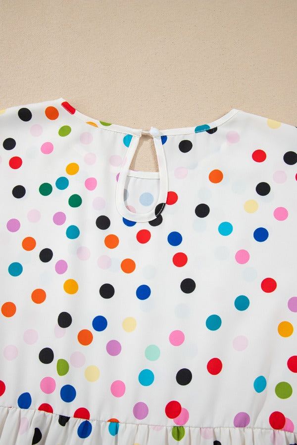 Polka Dot Babydoll Blouse