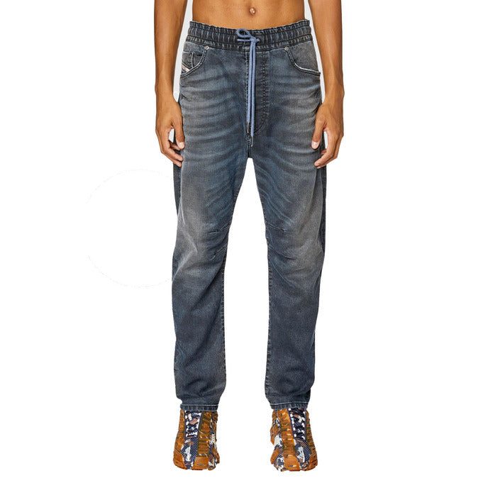Diesel Men Jeans – Blue Lace-Up Designer Denim with Front & Back Pockets Lightweight Spring/Summer Fit