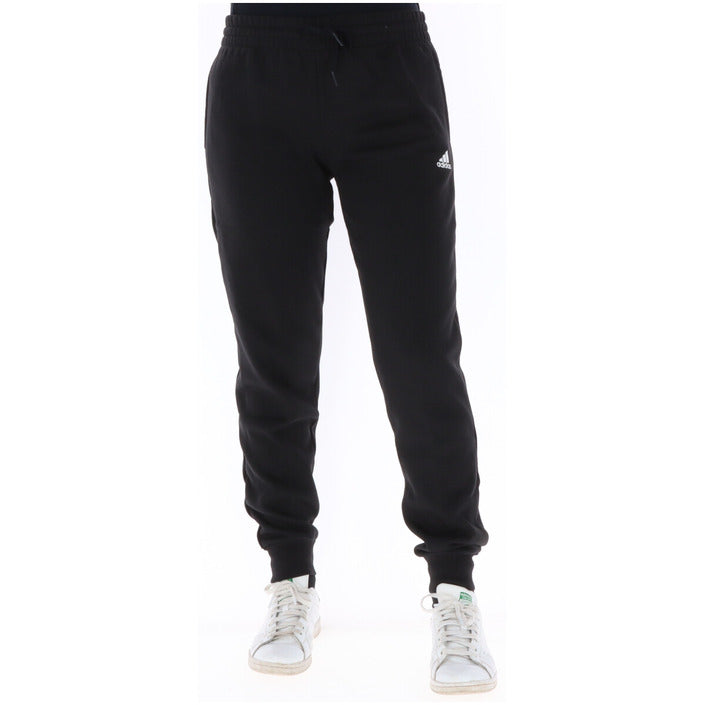 Pantalon noir imprimé Adidas pour femme | Pantalon à lacets avec poches automne/hiver