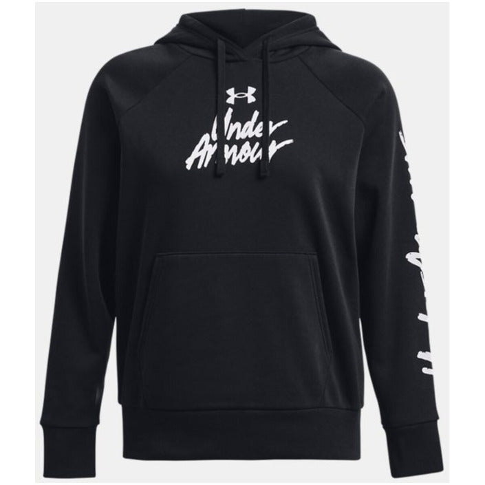 Sweat à capuche noir à imprimé graphique Under Armour pour femme – Tenue de sport urbaine automne/hiver
