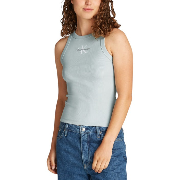 Calvin Klein - Débardeur en coton bio bleu clair pour femme