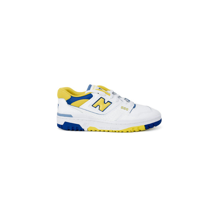 New Balance Women Sneakers - Yellow Faux Leather Lace-Up Shoes