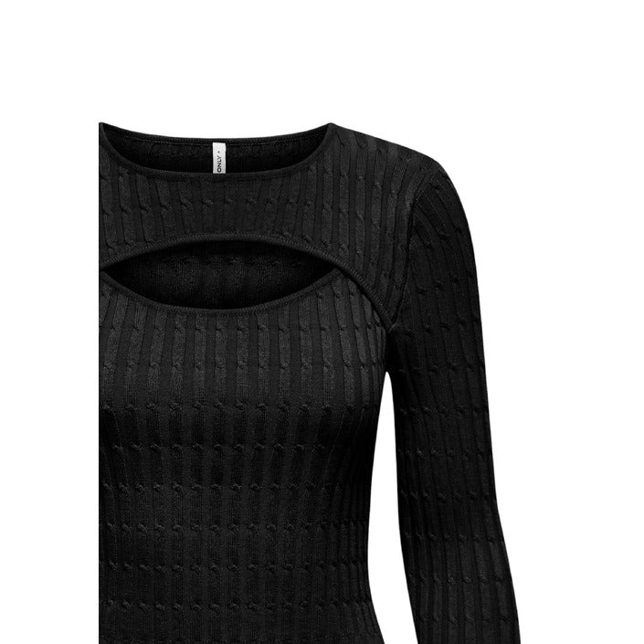 T-shirt Only Women – T-shirt noir à manches longues et col rond