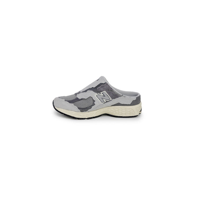 New Balance Men Sneakers - Grey Leather Sport Shoes with Rubber Sole