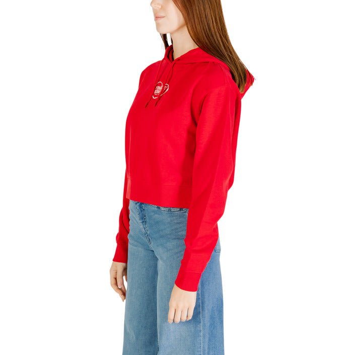 Sweat-shirt Tommy Hilfiger pour femme – Sweat à capuche rouge en coton biologique