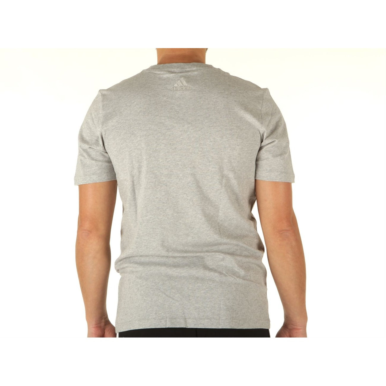 Adidas Men's Grey Printed T-Shirt – 100% Cotton, Spring/Summer Comfort