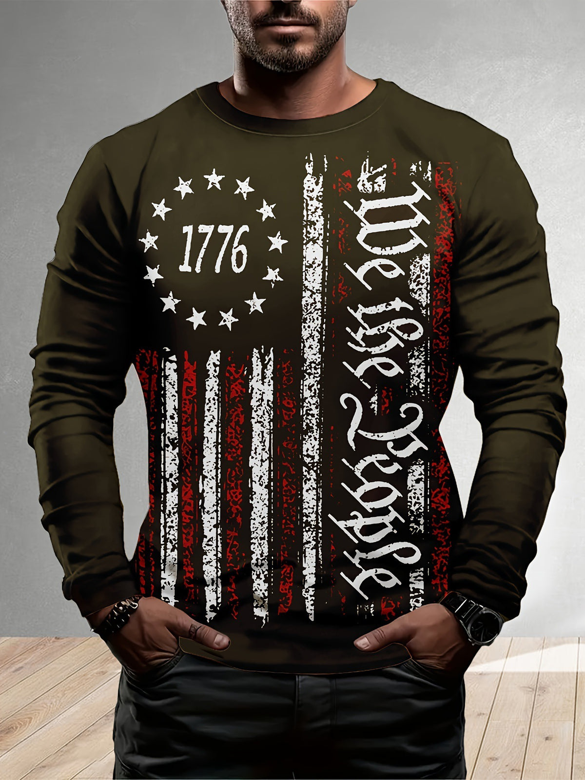 Long Sleeve Men's Daily Casual Style XINGX Printing