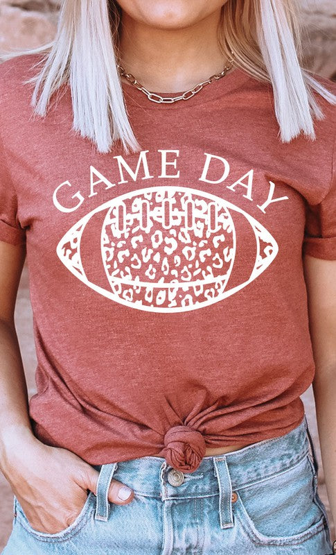 T-shirt blanc à imprimé léopard pour le jour du match