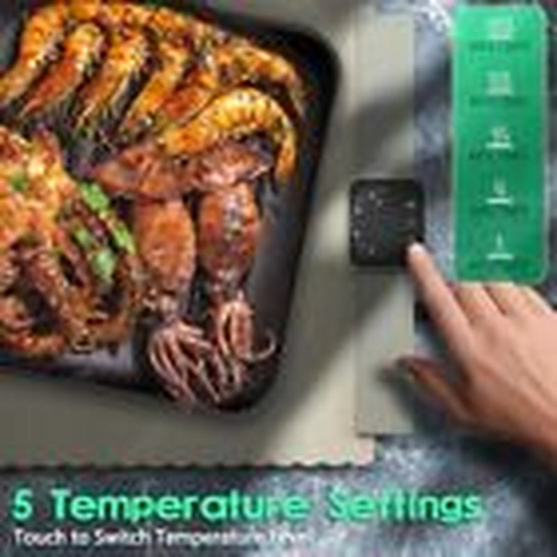 Portable Food Warmer Silicone Heating Mat for Food, 4 Temperature 