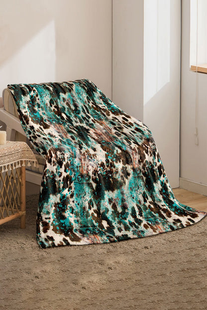 western style flannel blanket on chair 