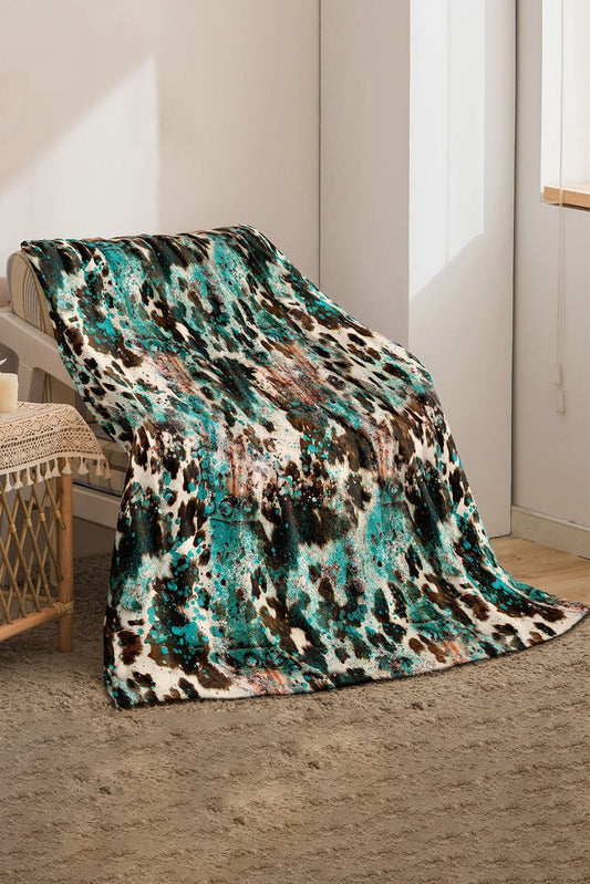 western style flannel blanket on chair 