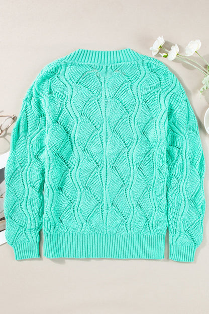 Neck Drop Shoulder Sweater