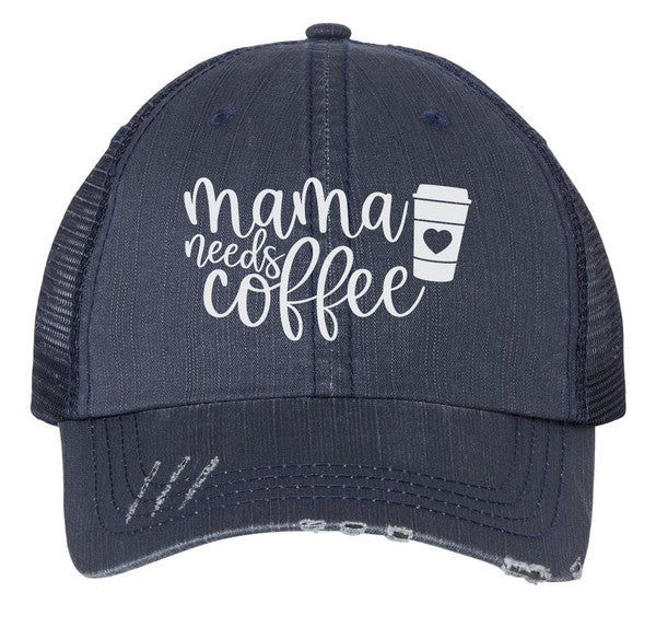 Casquette de camionneur brodée Mama Needs Coffee