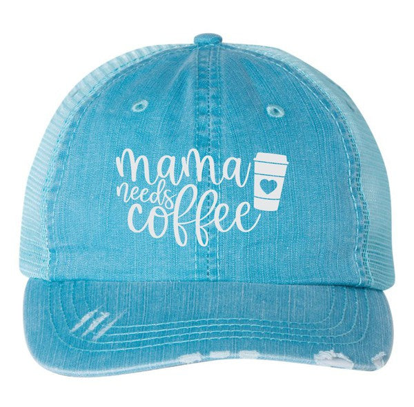 Casquette de camionneur brodée Mama Needs Coffee