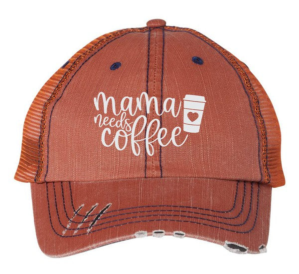 Casquette de camionneur brodée Mama Needs Coffee