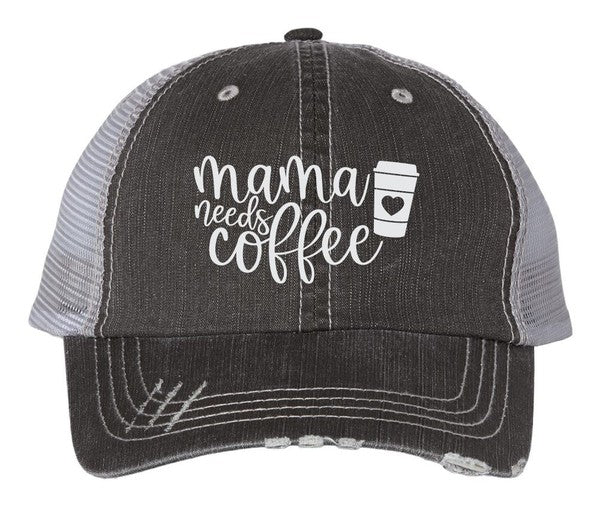 Casquette de camionneur brodée Mama Needs Coffee