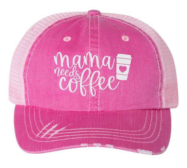 Casquette de camionneur brodée Mama Needs Coffee