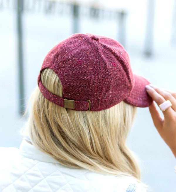 Casquette de baseball en tweed d'automne