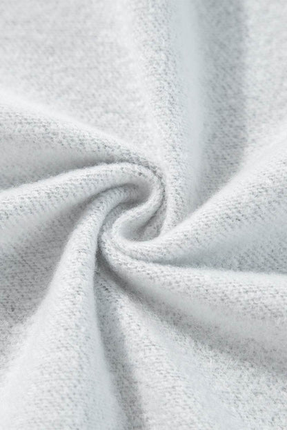 Light Grey Solid Color Fleece Lined Zip