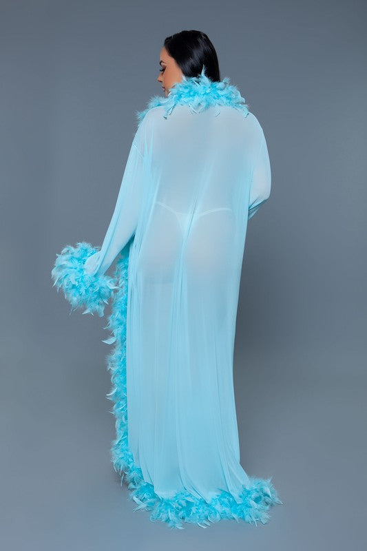 Glamour Boa Feather Trim Robe