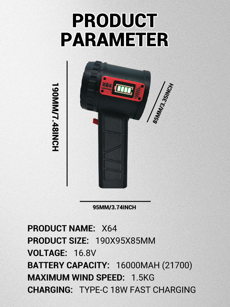 Handheld Turbo Jet Fan Powerful Air Blower