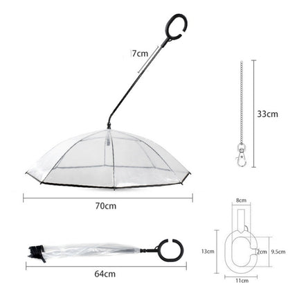 Transparent Adjustable Pet Umbrella