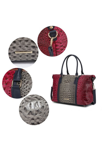 Sac de sport MKF en simili-crocodile gaufré par Mia K