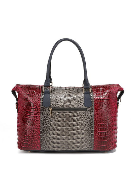 Sac de sport MKF en simili-crocodile gaufré par Mia K