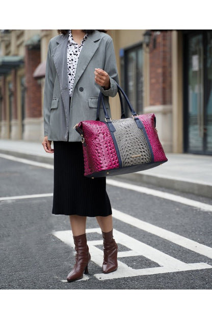 Sac de sport MKF en simili-crocodile gaufré par Mia K
