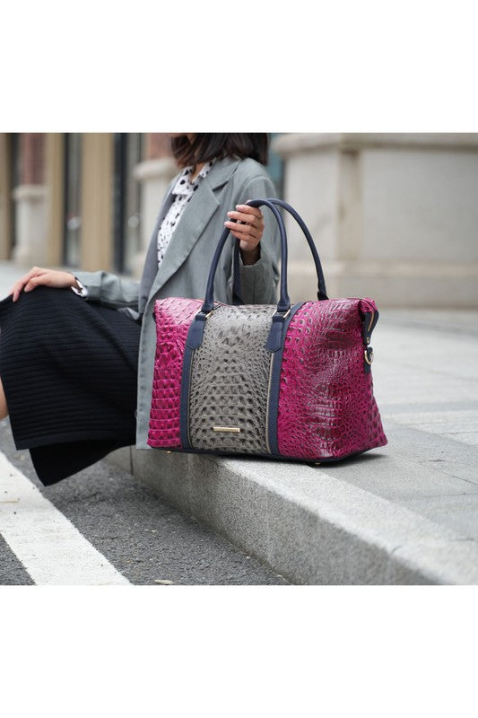 Sac de sport MKF en simili-crocodile gaufré par Mia K