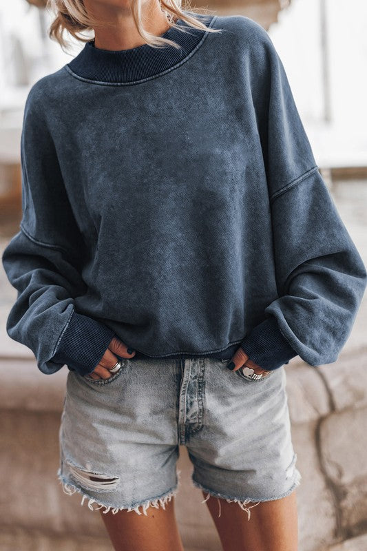 Mineral Washed Acid dye Sweatshirt Comfortable Pullover