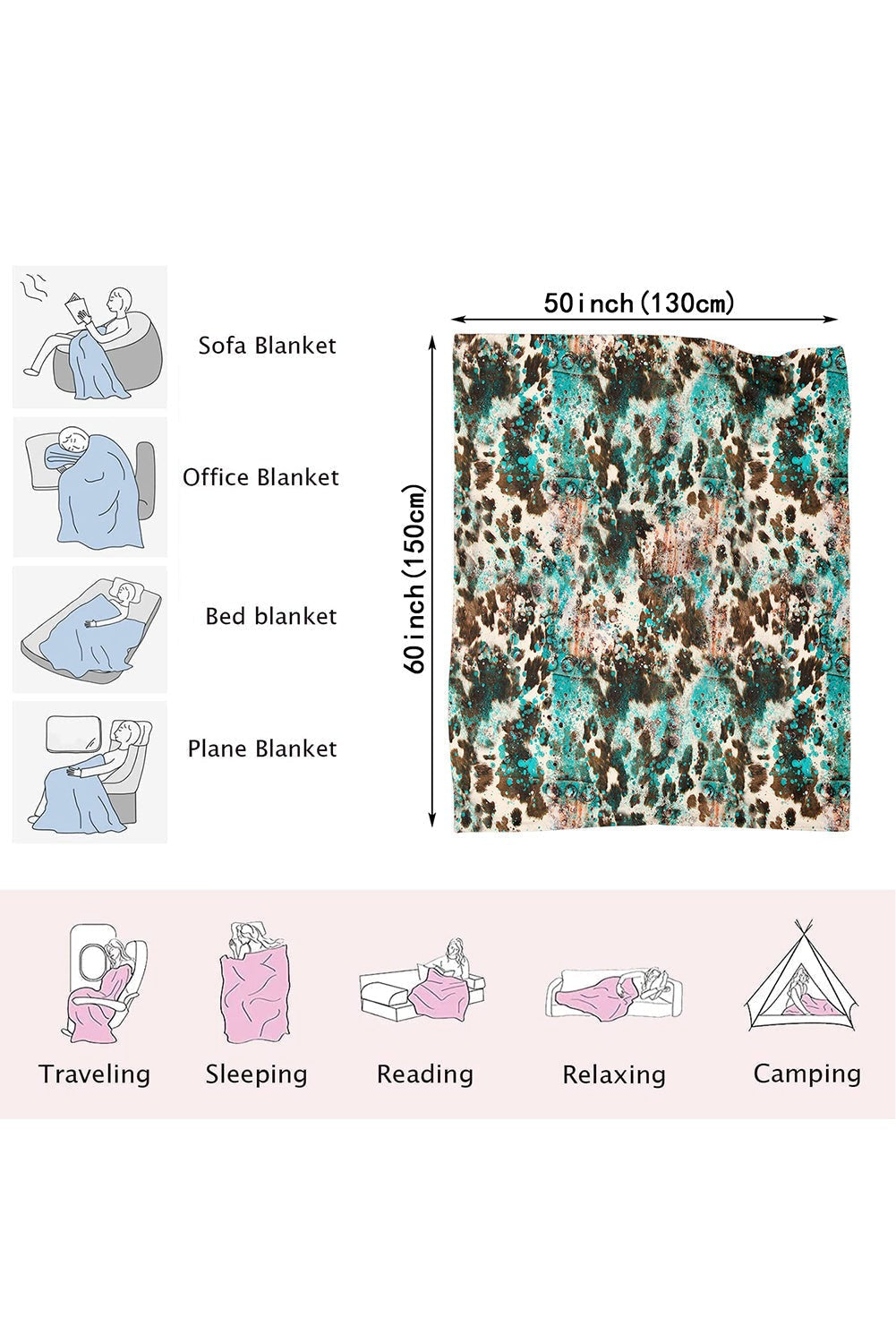western style flannel blanket info