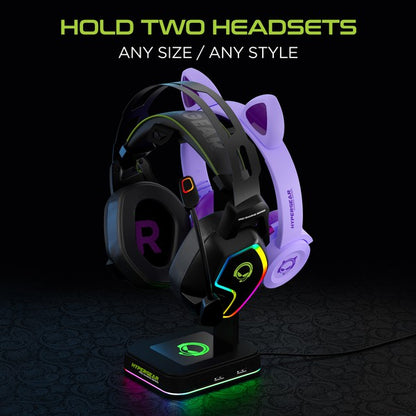 Support de casque HyperGear RGB Command Station