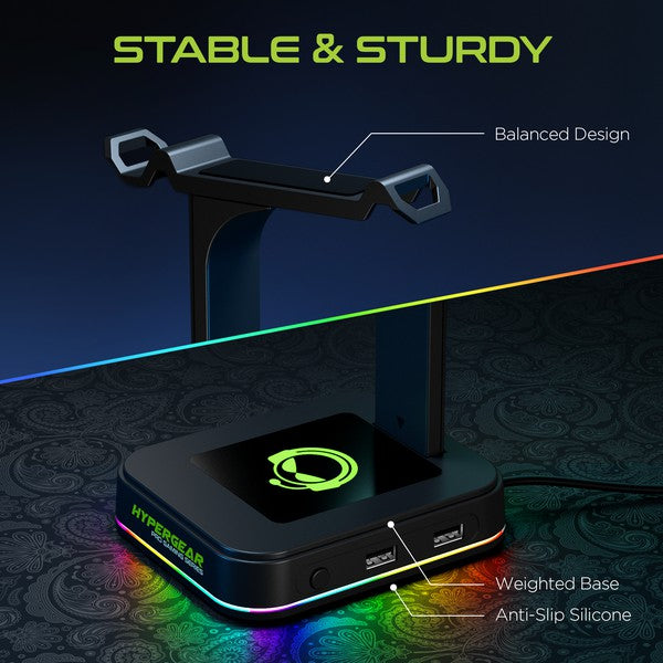 Support de casque HyperGear RGB Command Station