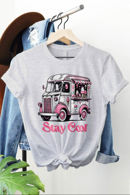 Retro Ice Cream Van Valentine Graphic Tee